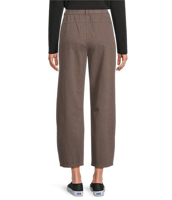 Eileen Fisher Petite Size Organic Cotton Mid Rise Ankle Barrel Pants Product Image