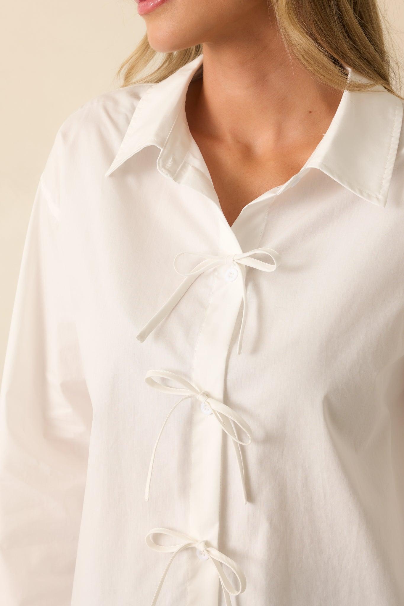 All In The Details 100% Cotton Button Front Top Product Image