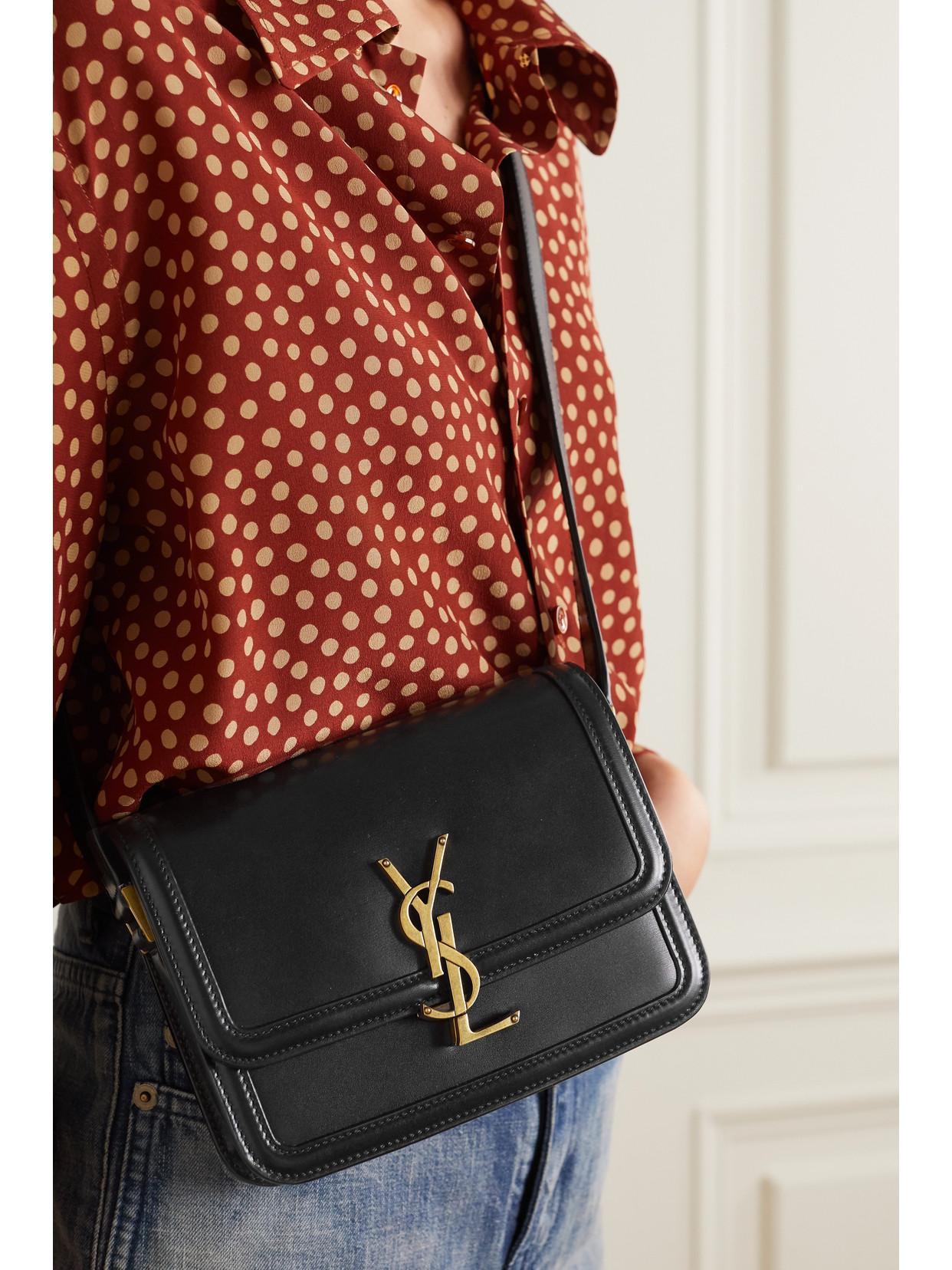 SAINT LAURENT Solferino Small Leather Shoulder Bag In Black Product Image