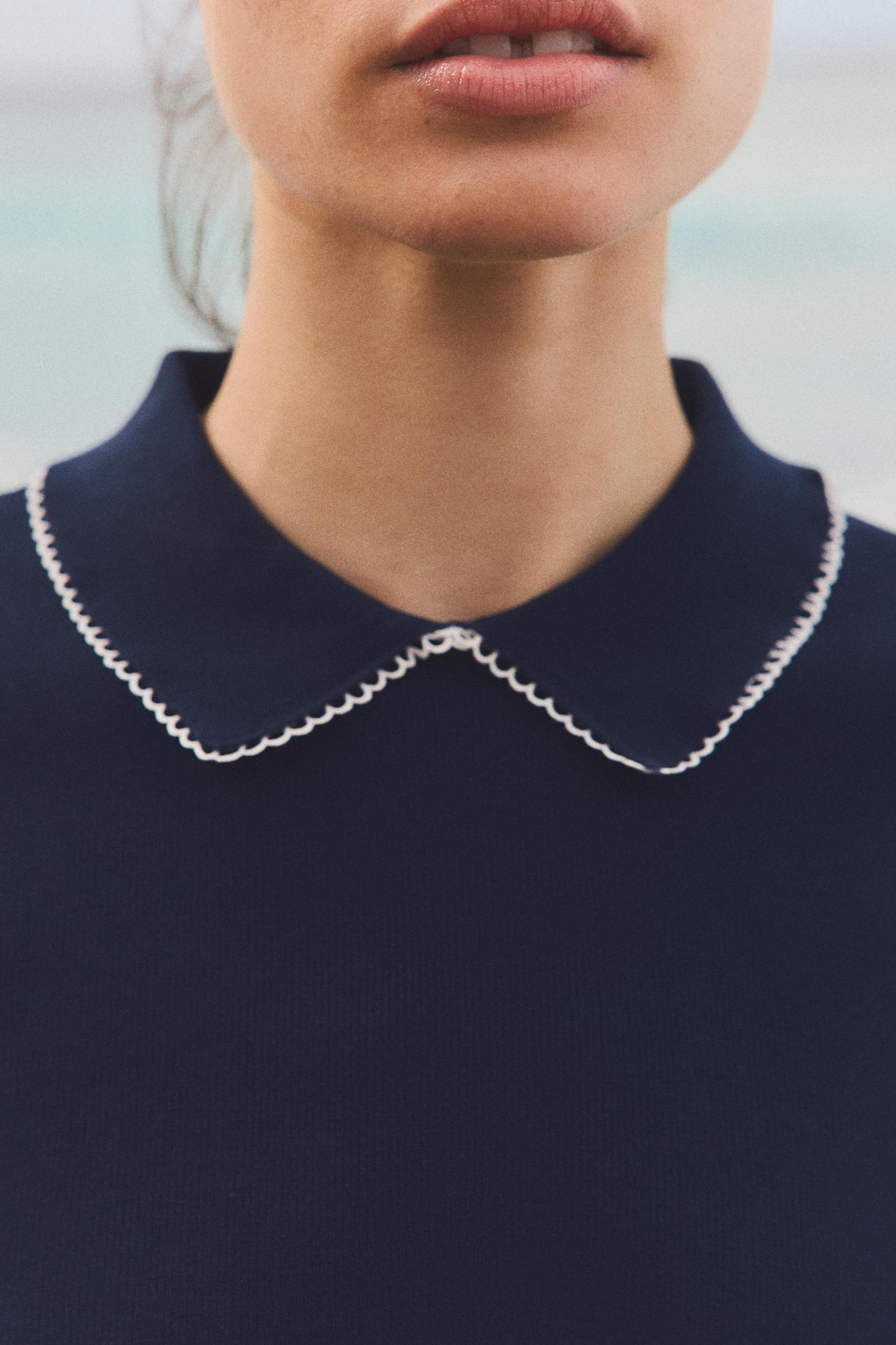 CONTRAST TRIM KNIT TOP Product Image