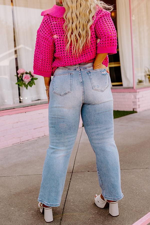 Risen The Lona Midrise Distressed Jean Curves Product Image