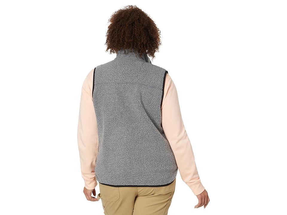 Carhartt Fleece Button Front Vest (Granite Heather) Women's Clothing Product Image