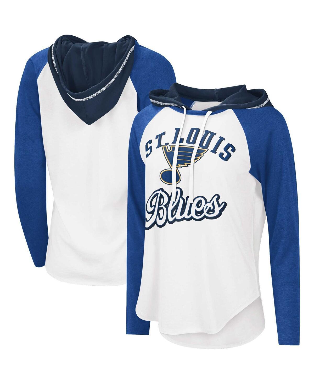 Womens Starter /Blue St. Louis Blues MVP Raglan Hoodie T-Shirt Product Image