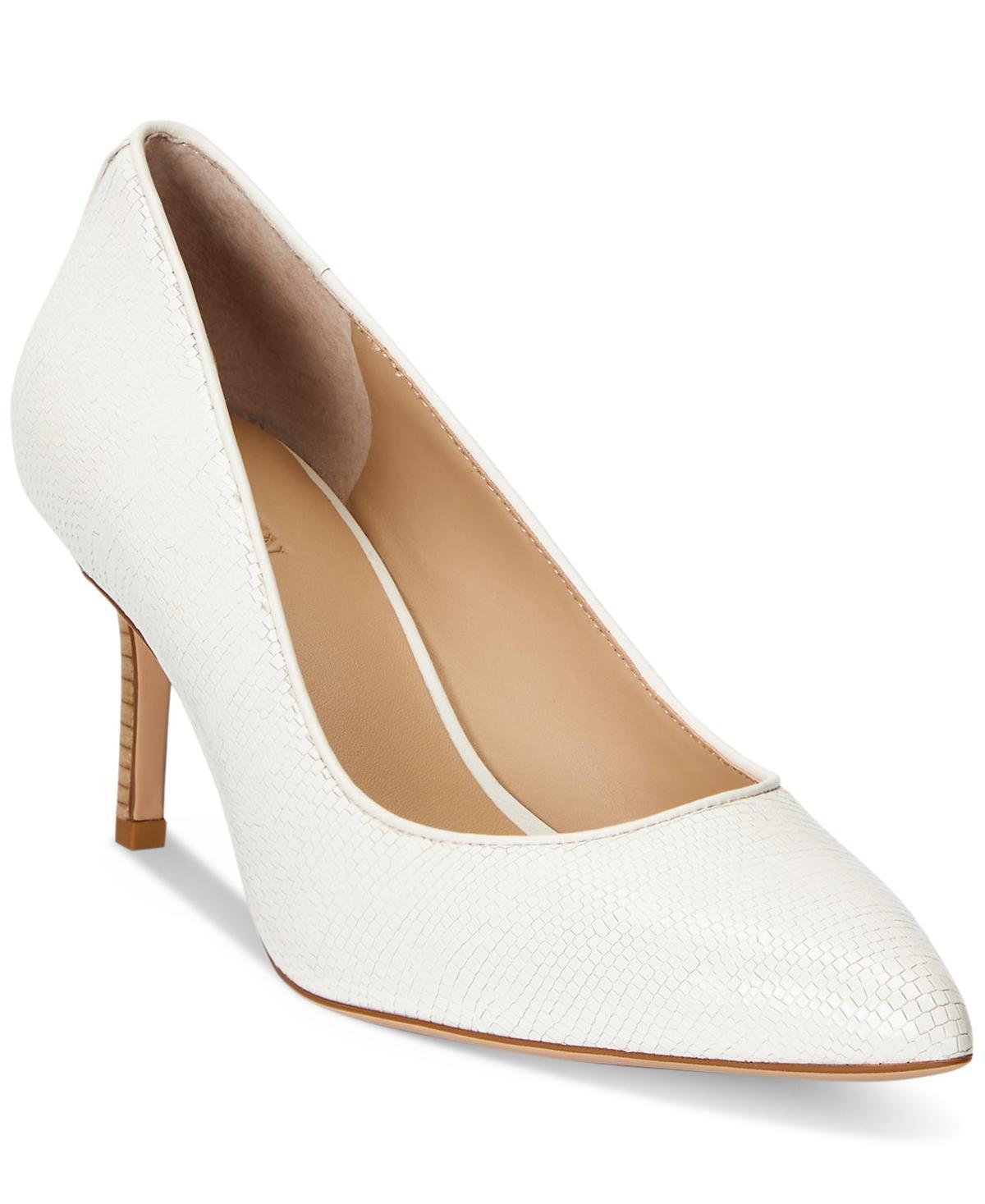 Lauren Ralph Lauren Lanette Suede Pump (Explorer Sand) High Heels Product Image