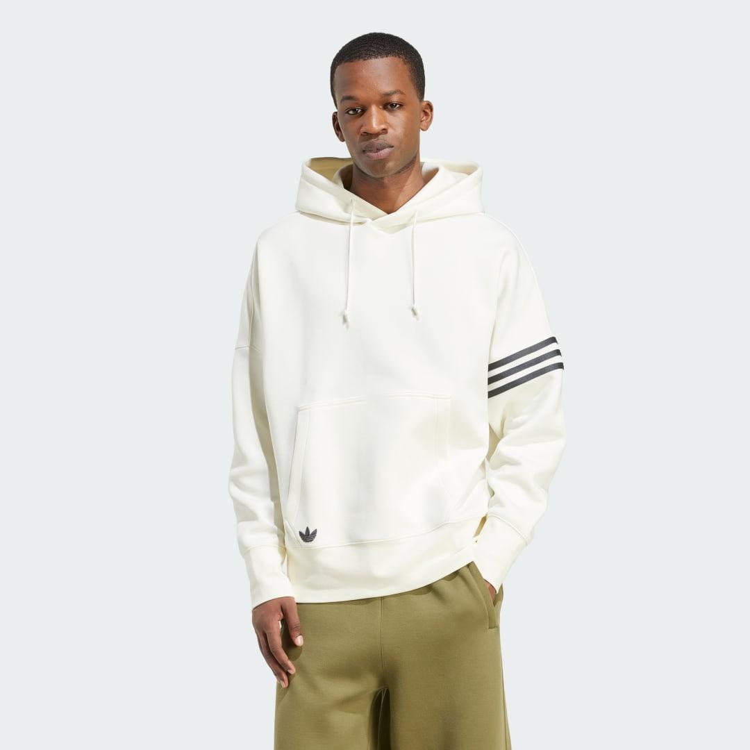 adidas Neuclassics Hoodie Off White XS Mens Product Image
