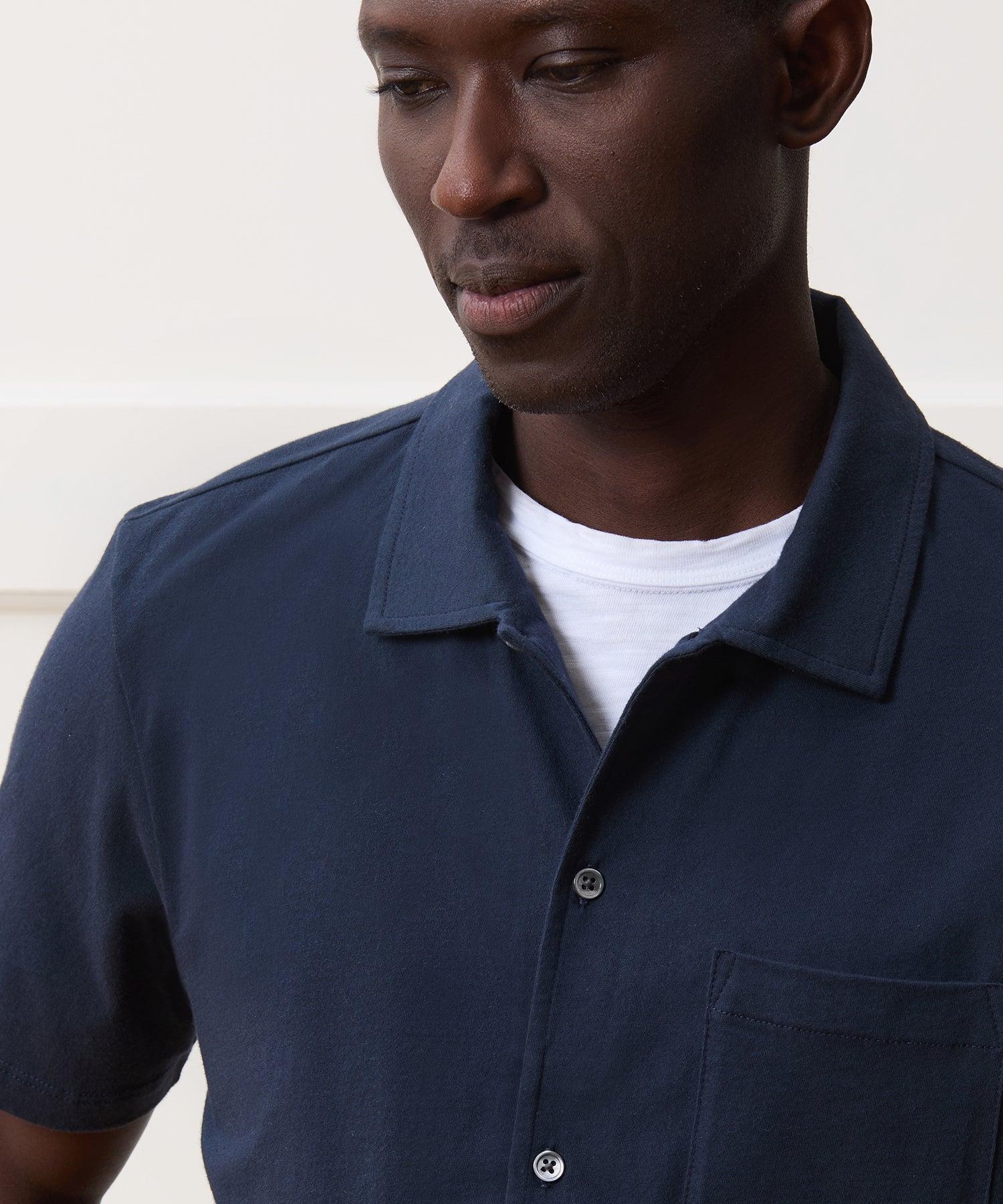Made in L.A. Jersey Full-Placket Polo Product Image