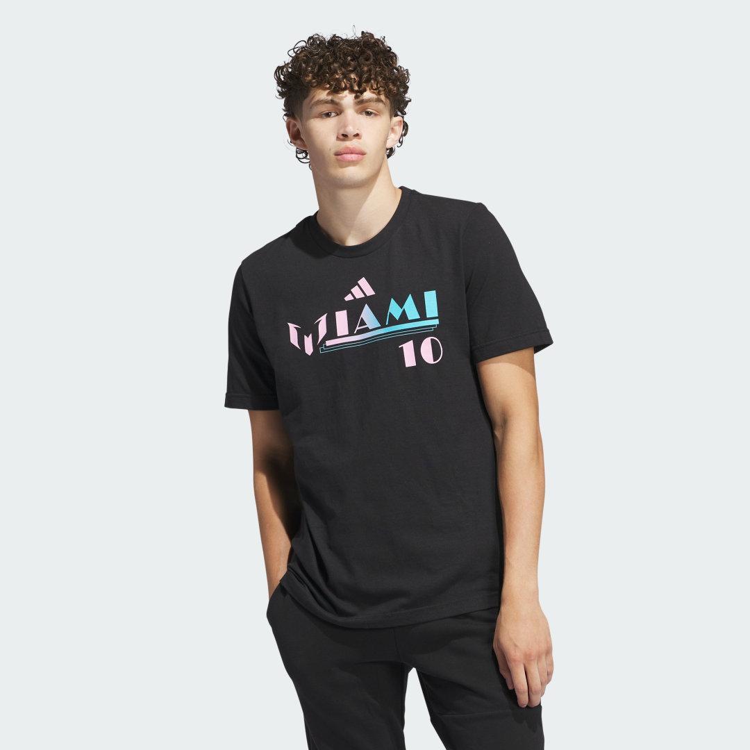 adidas Miami Hurricanes Sideline Tee Black XS Mens Product Image