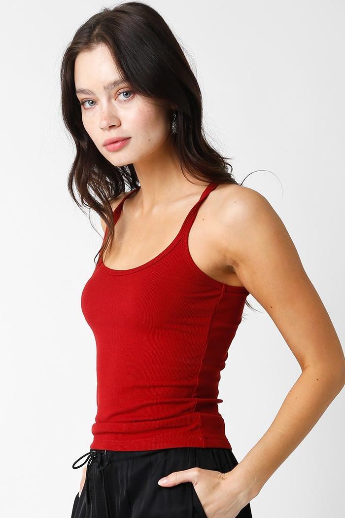 Spaghetti Strap Sleeveless Top Product Image