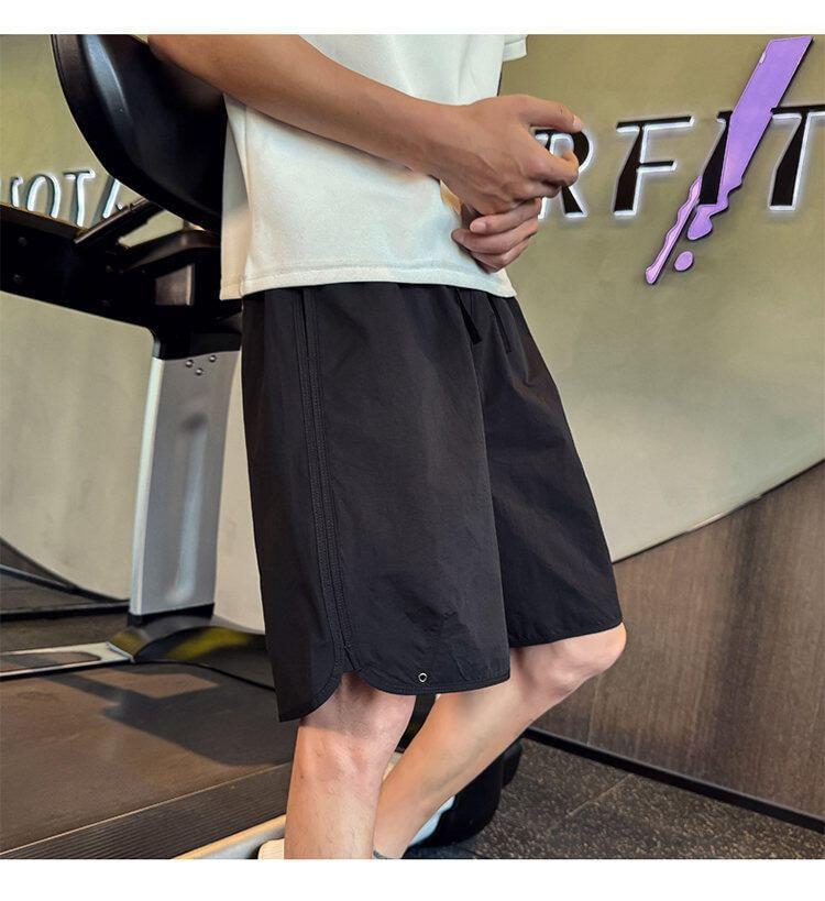 Drawstring Waist Plain Shorts Product Image