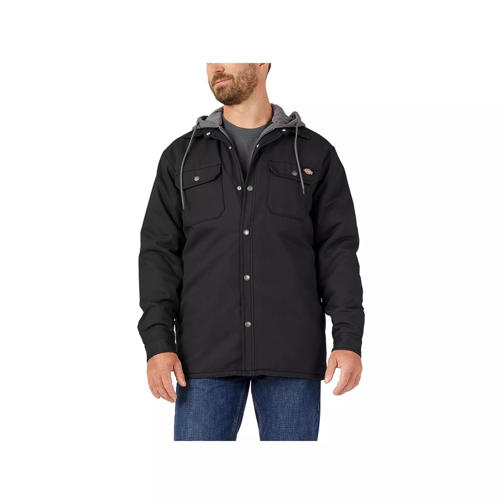 Men's Dickies Fleece Hooded Duck Shirt Jacket,  Product Image