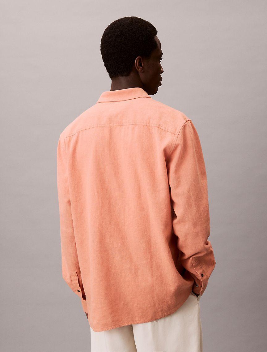 Linen Cotton Classic Button-Down Shirt Product Image