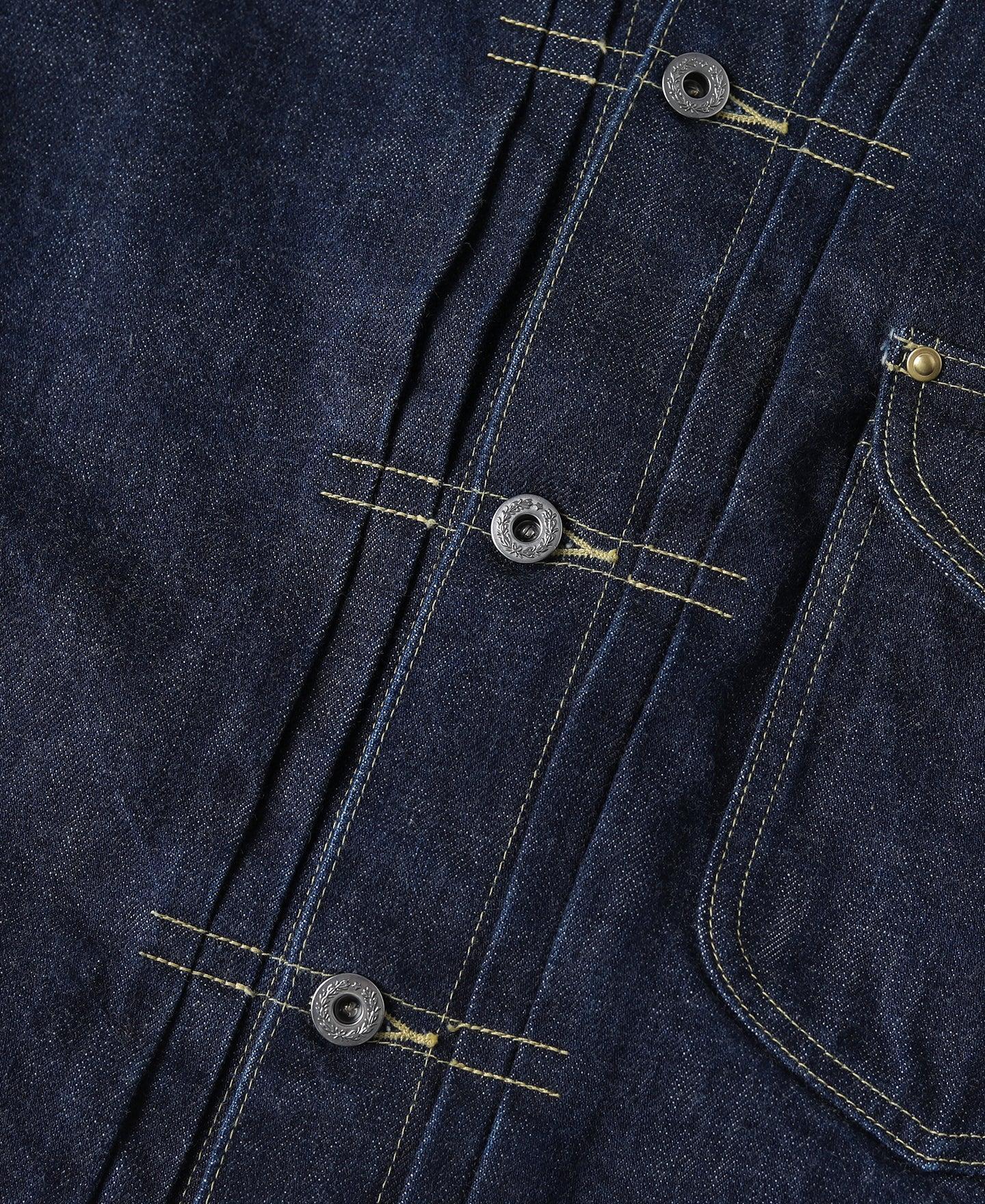 WWII Simplified Model Cowboy Selvedge Denim Jacket Product Image