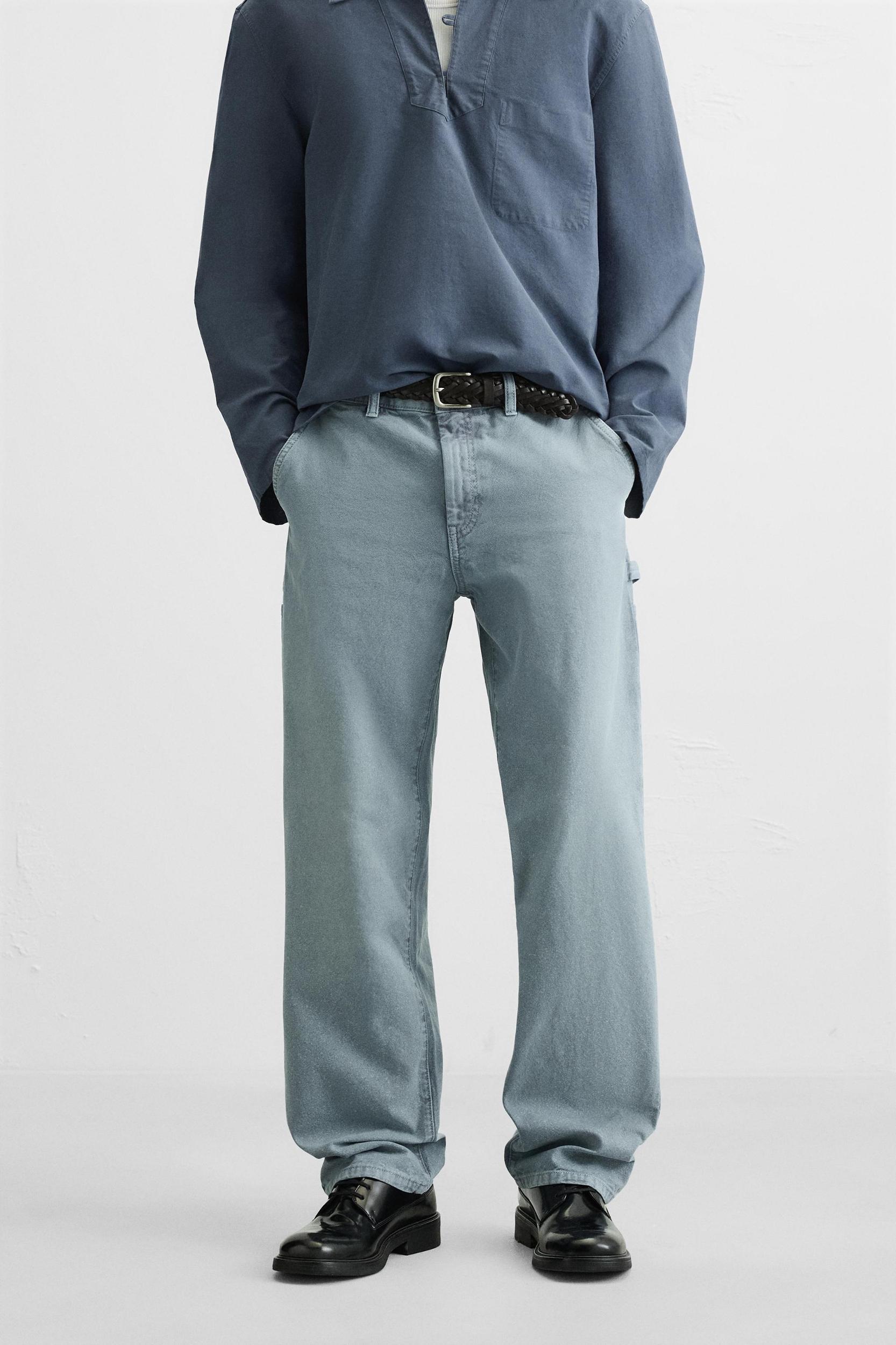 WASHED CARPENTER POCKET PANTS Product Image