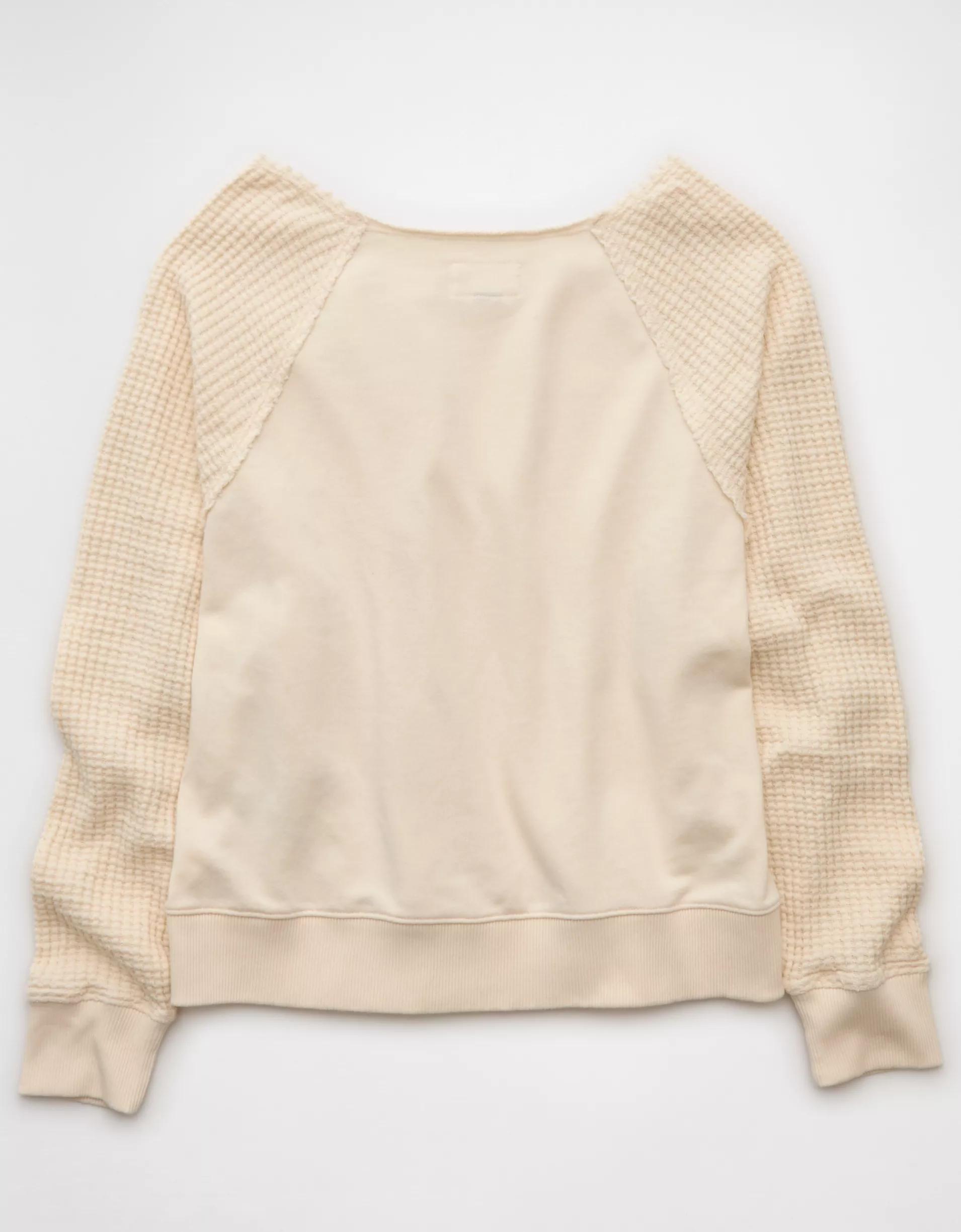 AE Mixed Knit Sweatshirt Product Image