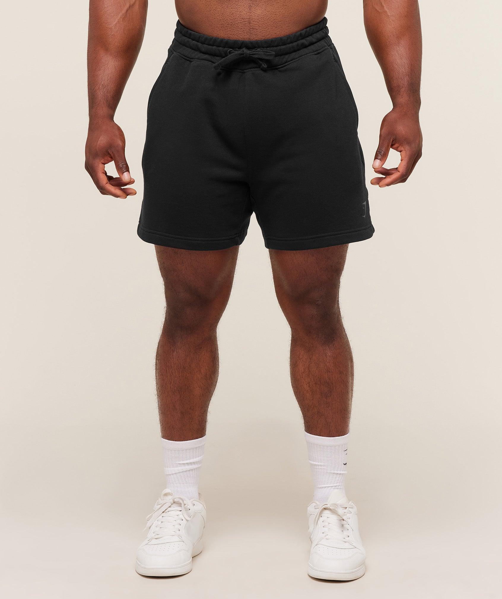 Gymshark Power 5" Shorts - Black/Asphalt Grey Male Product Image