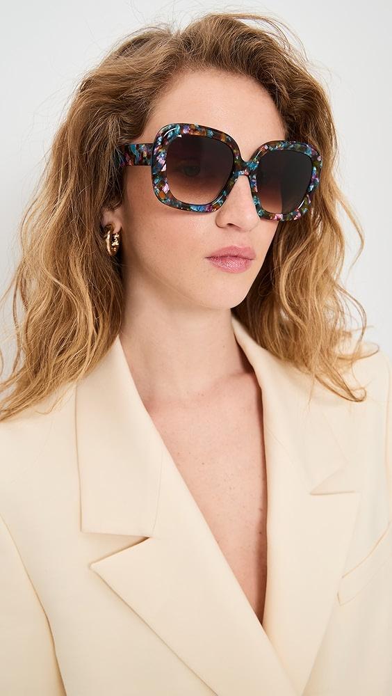 Lele Sadoughi Jackie Square Sunglasses | Shopbop Product Image