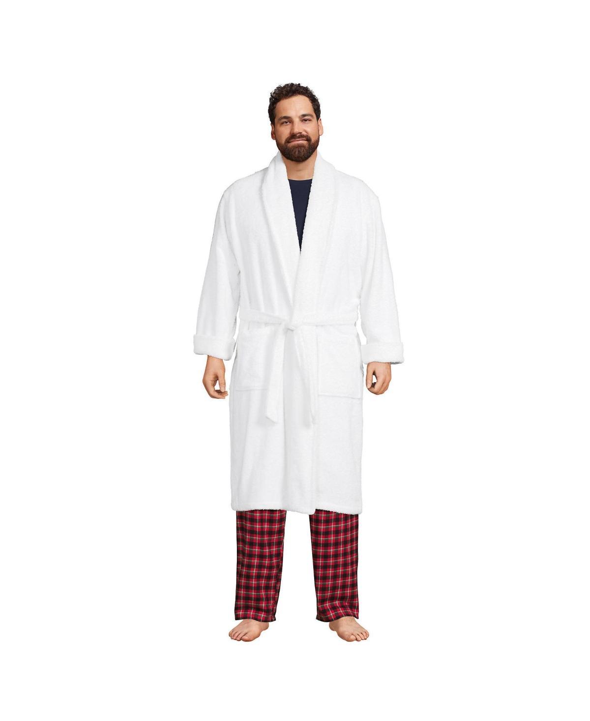 Big & Tall Lands End Calf-Length Turkish Terry Robe, Mens Product Image