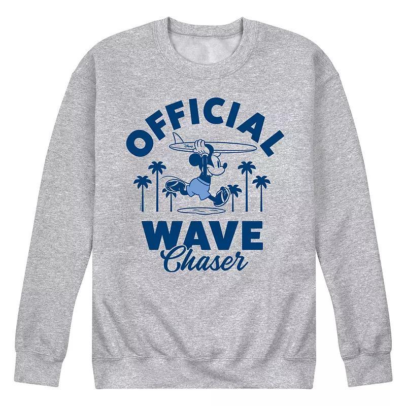 Disney's Mickey Mouse Men's Official Wave Chase Fleece Sweatshirt, Size: XXL, Grey Gray Product Image