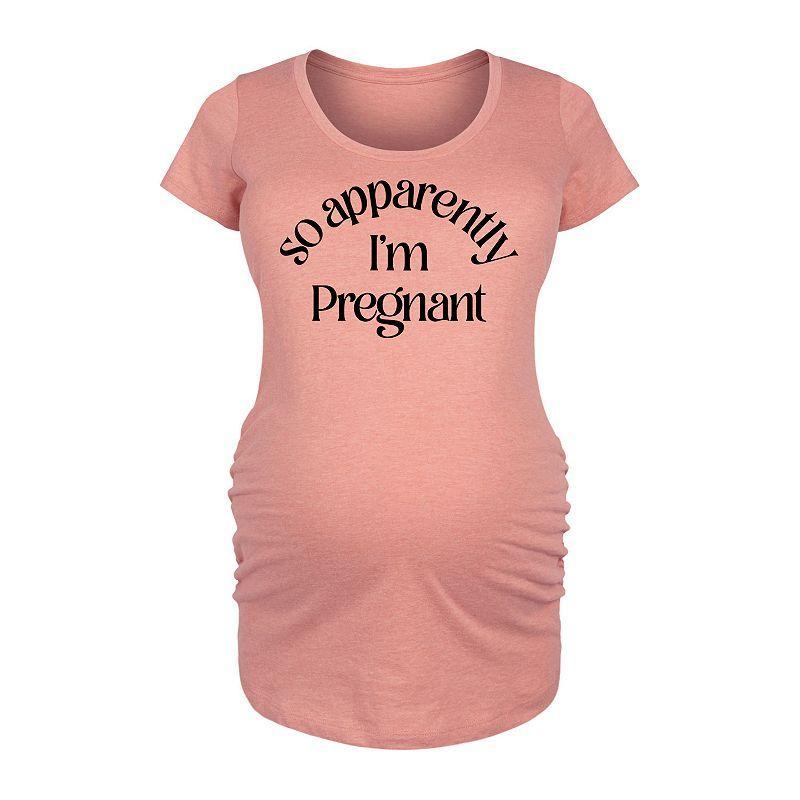 Maternity So Apparently I'm Pregnant Graphic Tee, Women's, Size: Small-Mat, Grey Dark Red Product Image