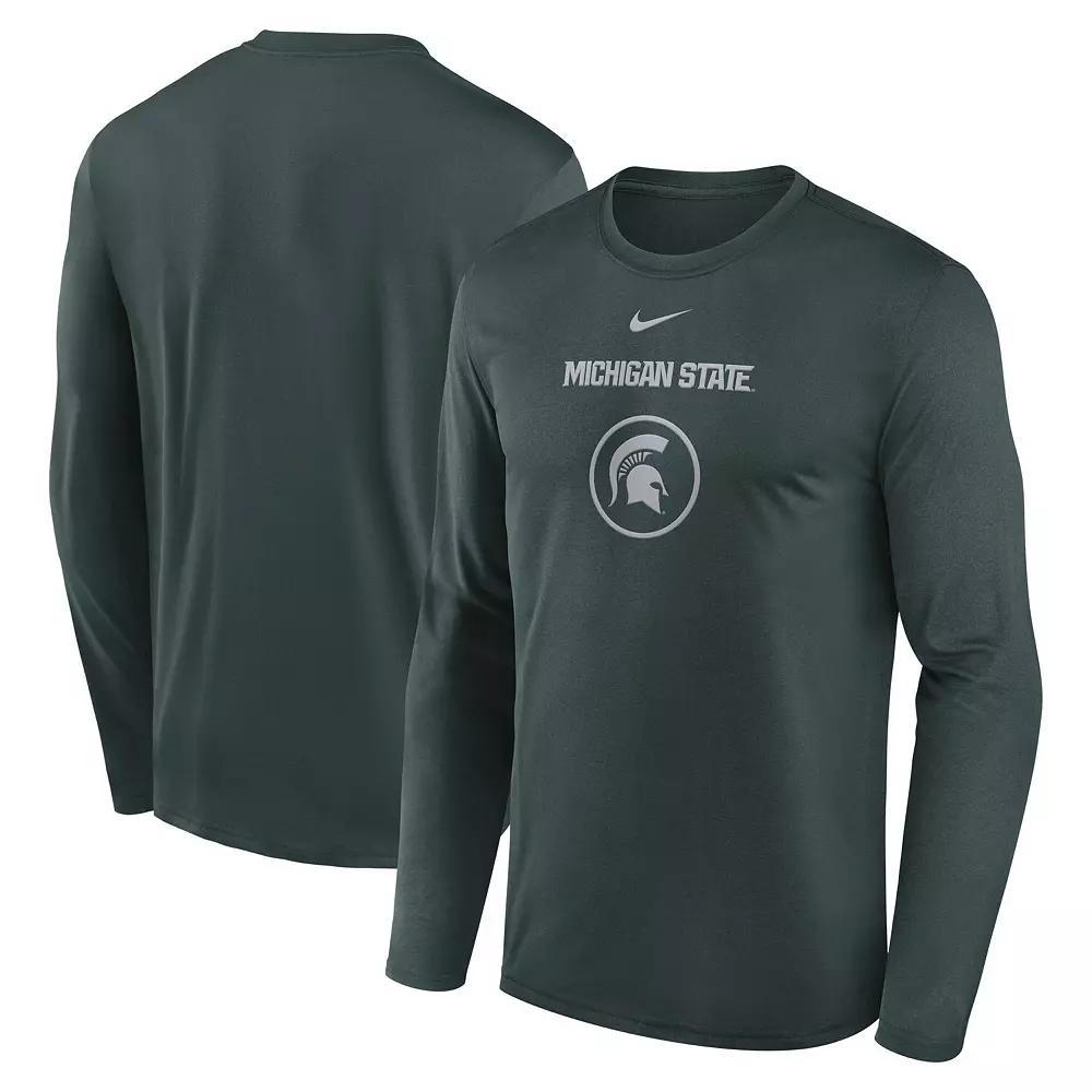 Men's Nike Green Michigan State Spartans 2024 On-Court Basketball Practice Legend Performance Long Sleeve T-Shirt, Size: Small Product Image