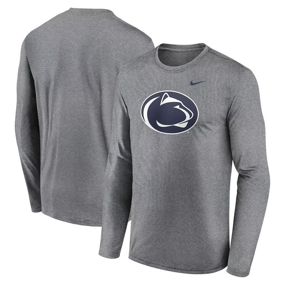 Men's Nike Heather Gray Penn State Nittany Lions Primetime Primary Legend Long Sleeve T-Shirt, Size: 2XL, Grey Product Image
