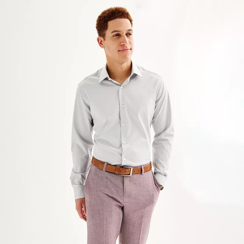 Men's Apt. 9® Performance Slim-Fit Wrinkle Resistant Dress Shirt, Size: 2XL-34/35, Overpass Gray Product Image