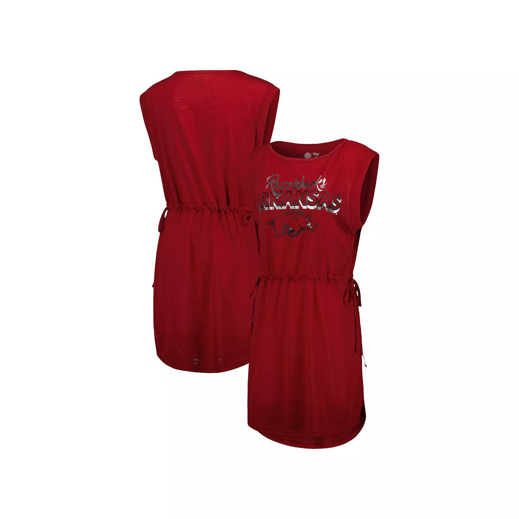 Women's G-III 4Her by Carl Banks Cardinal Arkansas Razorbacks GOAT Swimsuit Cover-Up Dress,  Product Image