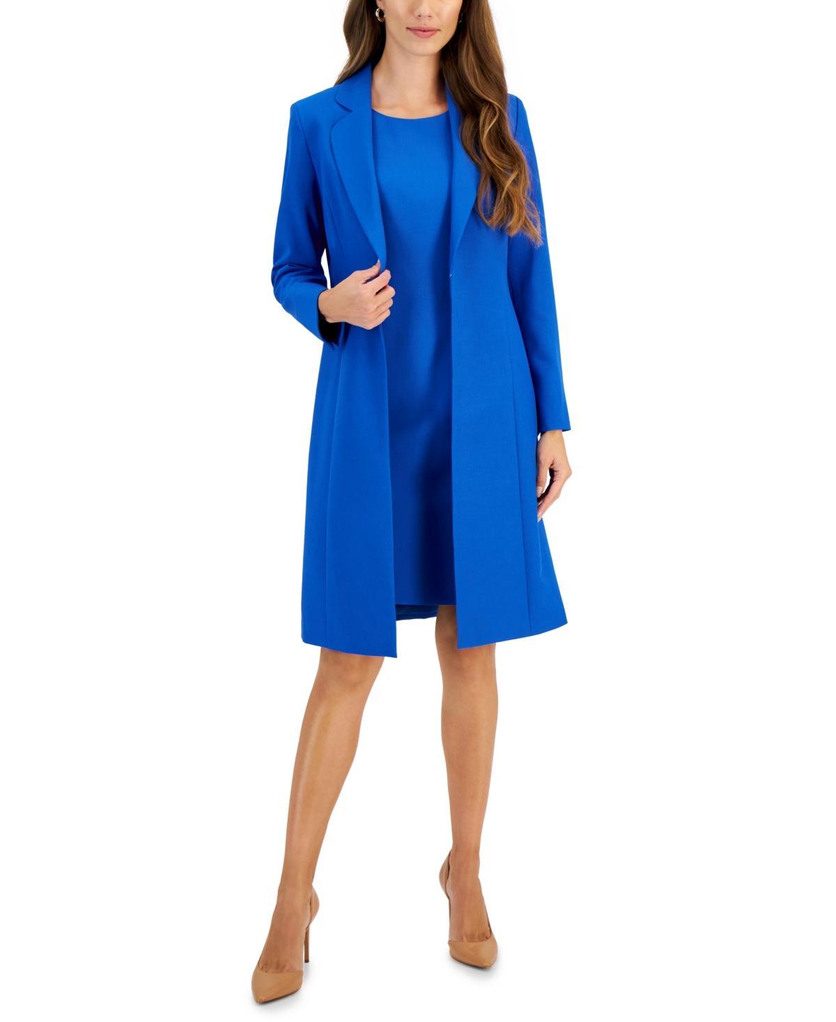 Le Suit Womens Crepe Topper Jacket & Sheath Dress Suit, Regular and Petite Sizes Product Image