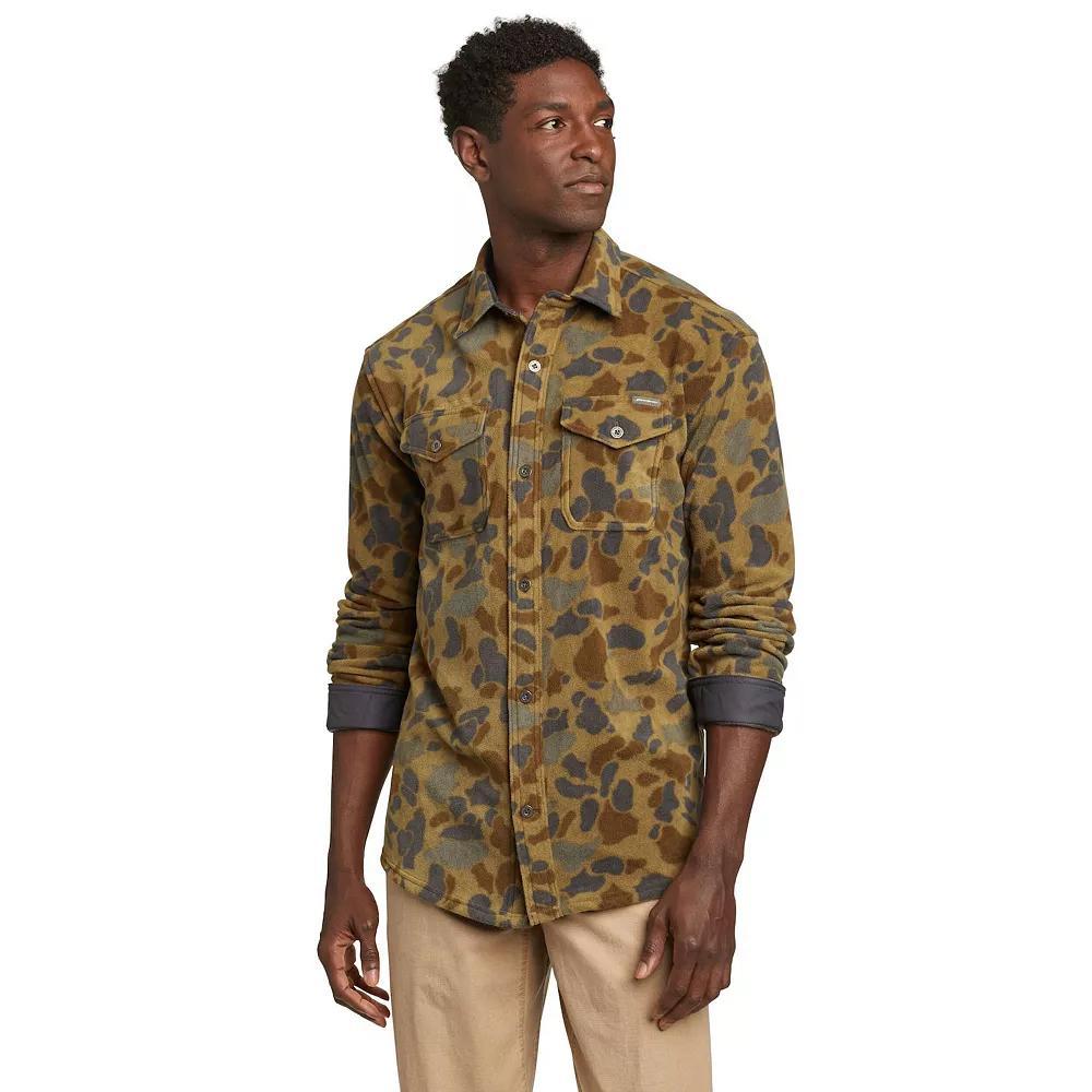 Men's Eddie Bauer Chutes Microfleece Button-Front Shirt, Size: XXL, Alaska Gold Product Image