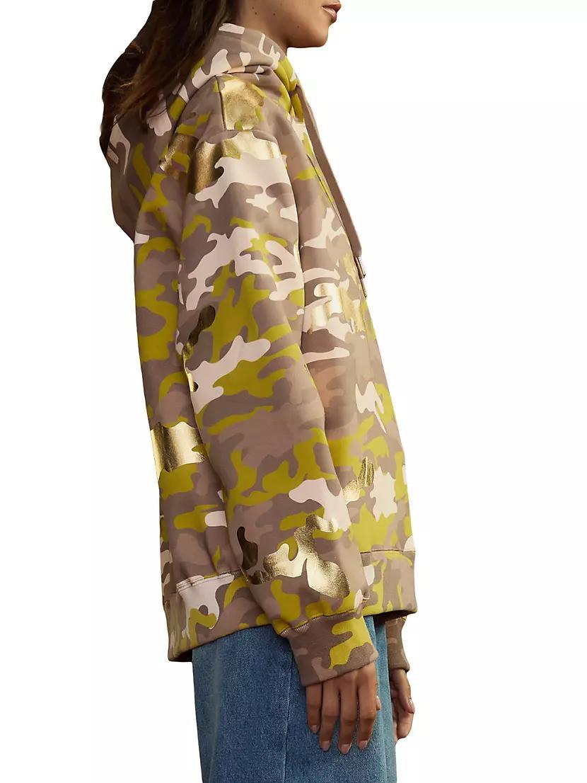 Womens Camo Cotton-Blend Oversized Hoodie Product Image