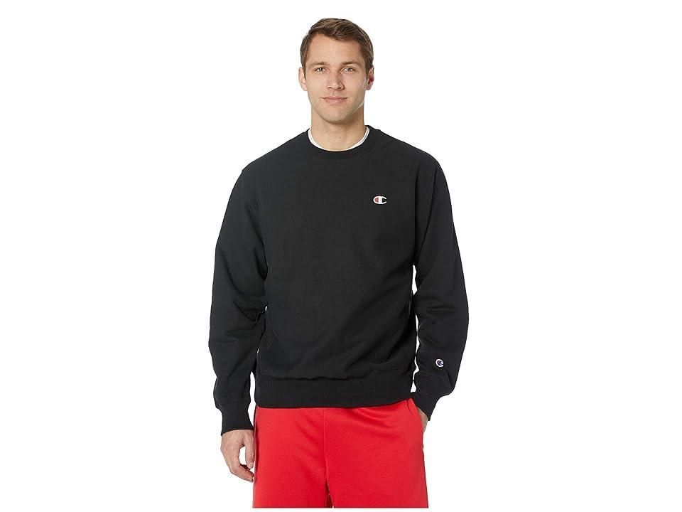 Mens Champion Reverse Weave Crewneck Sweatshirt, C Logo Black 2XL Product Image