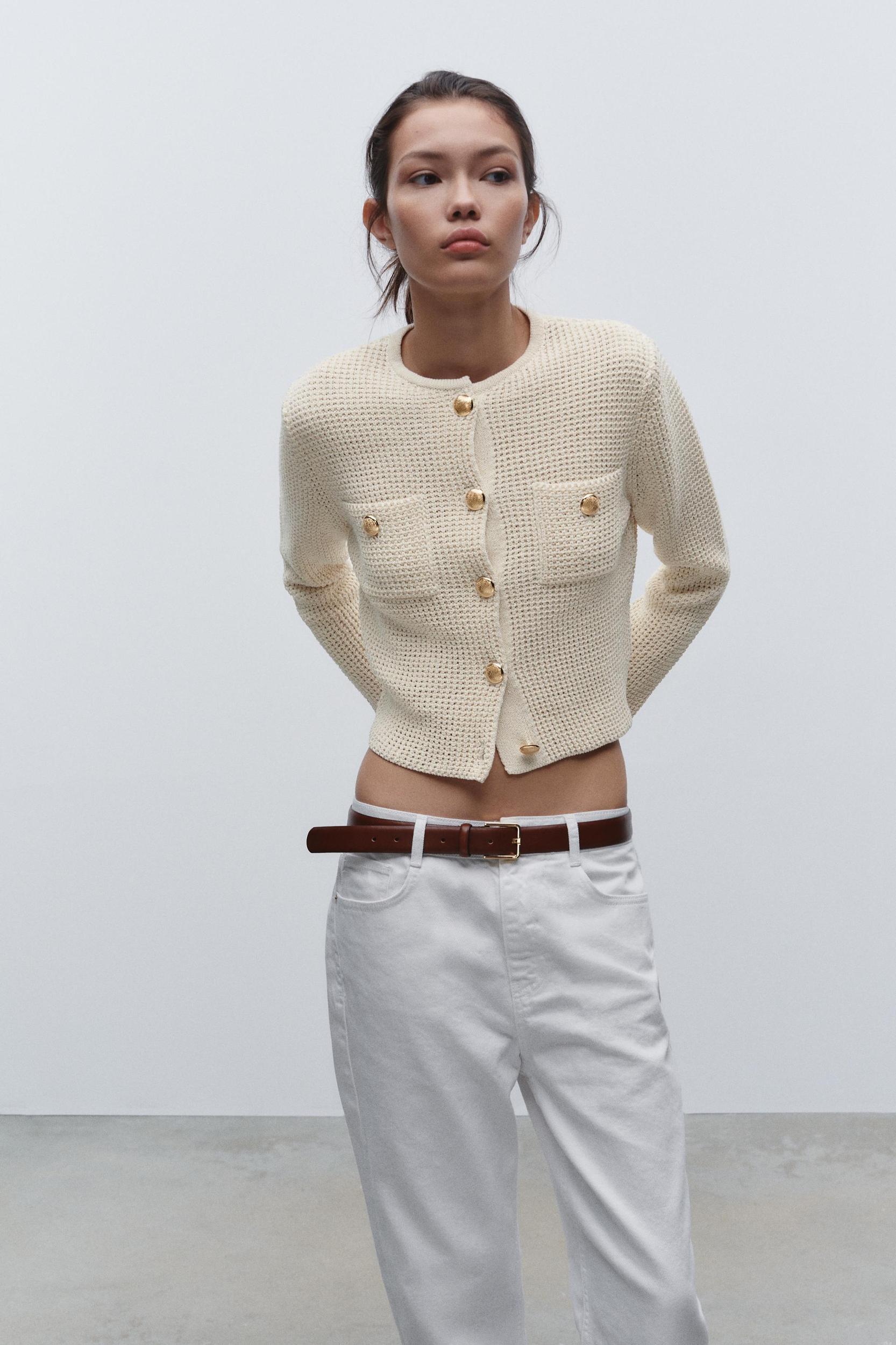GOLDEN BUTTON KNIT CARDIGAN Product Image
