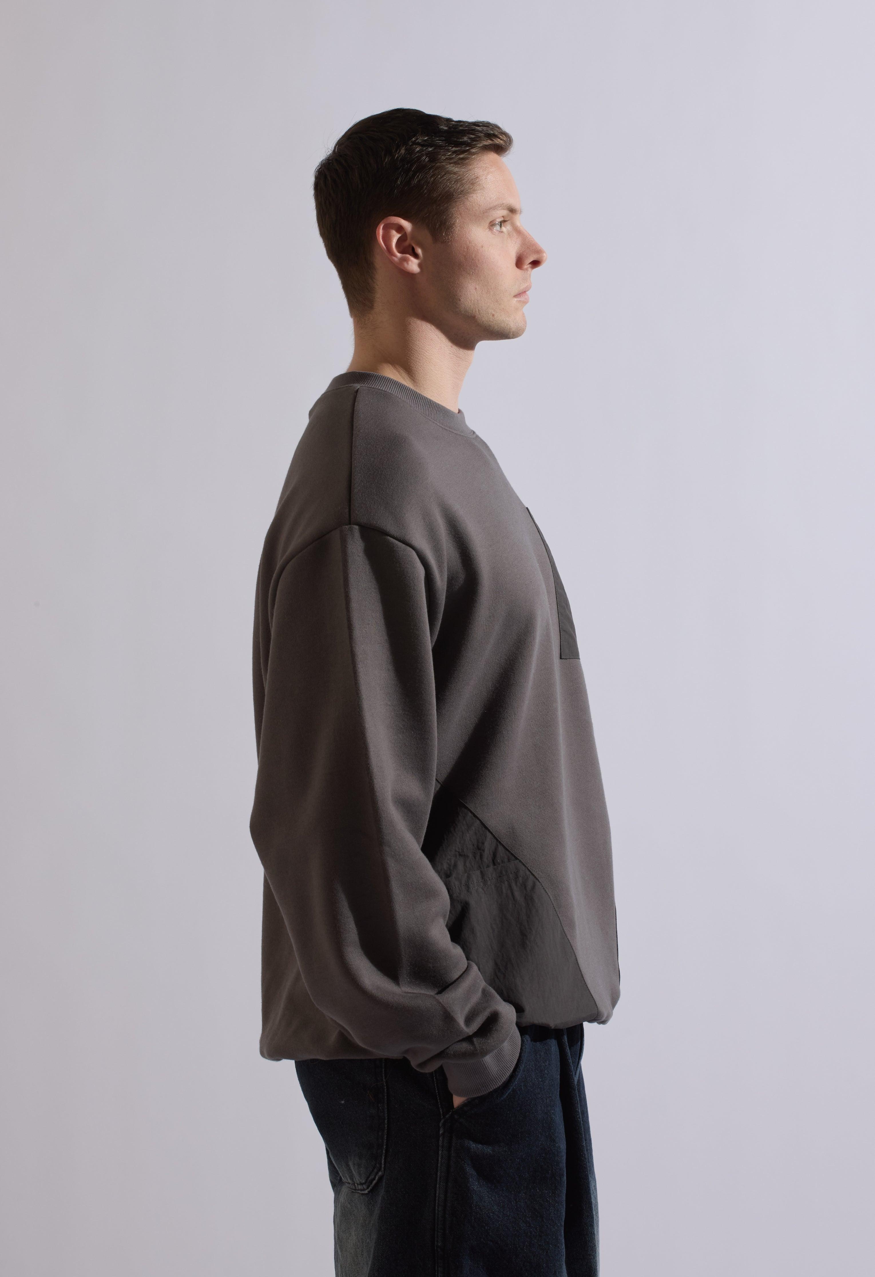 Utility Sweatshirt in Grey Product Image