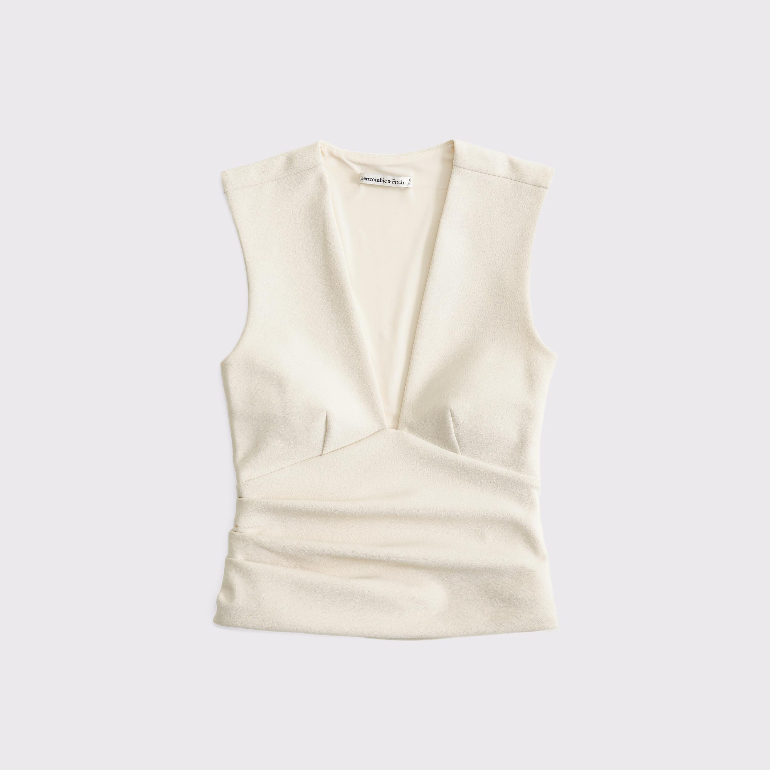 Bra-Free Plunge Ruched Top Product Image