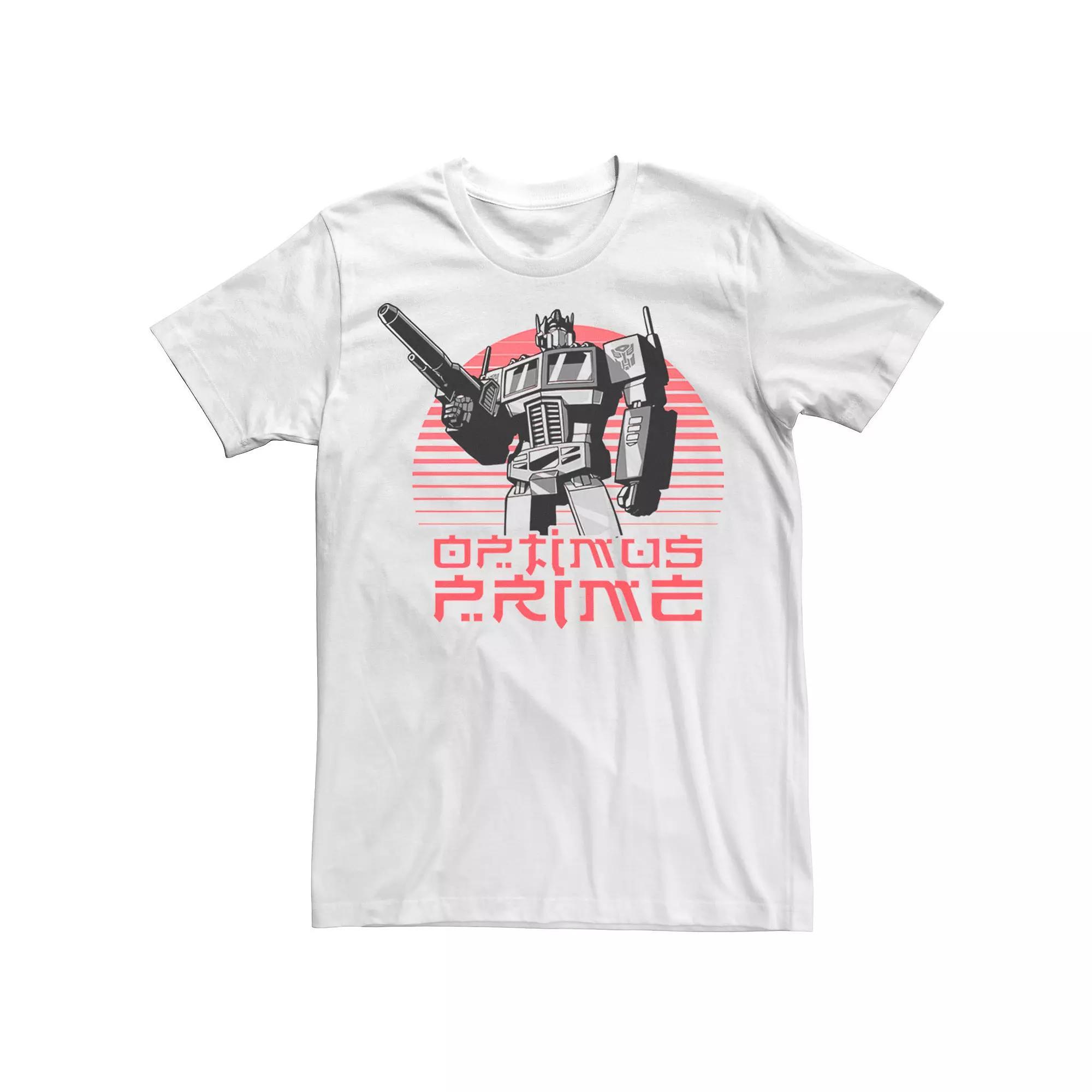 Men's Transformers Optimus Prime Lined Sunset Portrait Tee,  Product Image