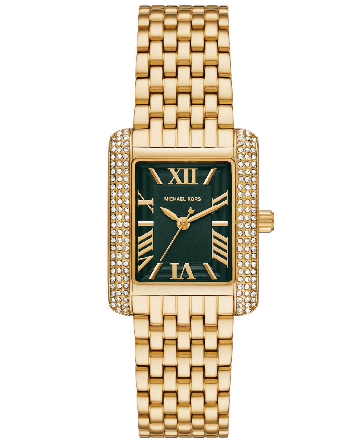 Michael Kors Womens Emery Three-Hand Gold Tone Stainless Steel Bracelet Watch Product Image