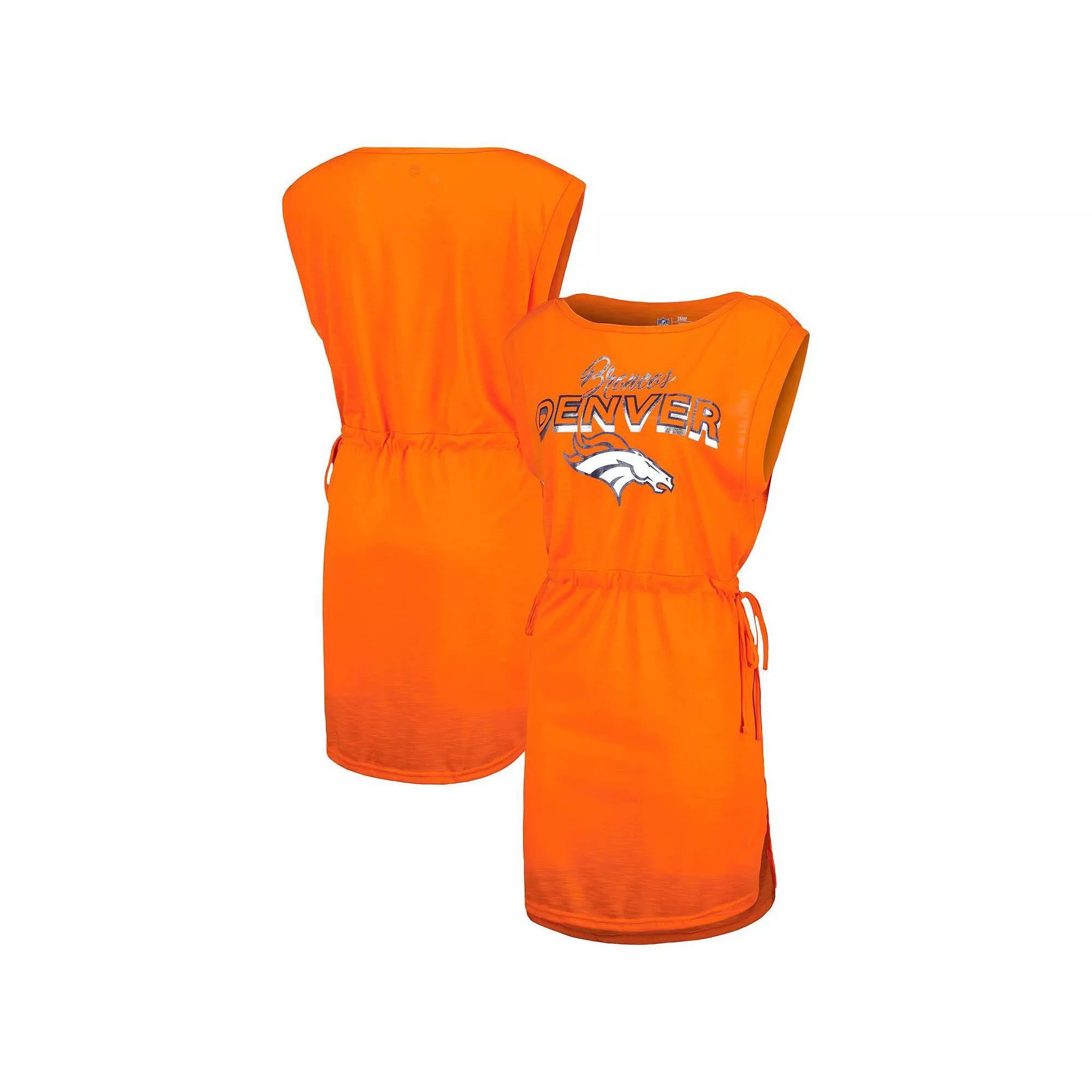 Women's G-III 4Her by Carl Banks Orange Denver Broncos G.O.A.T. Swimsuit Cover-Up,  Product Image