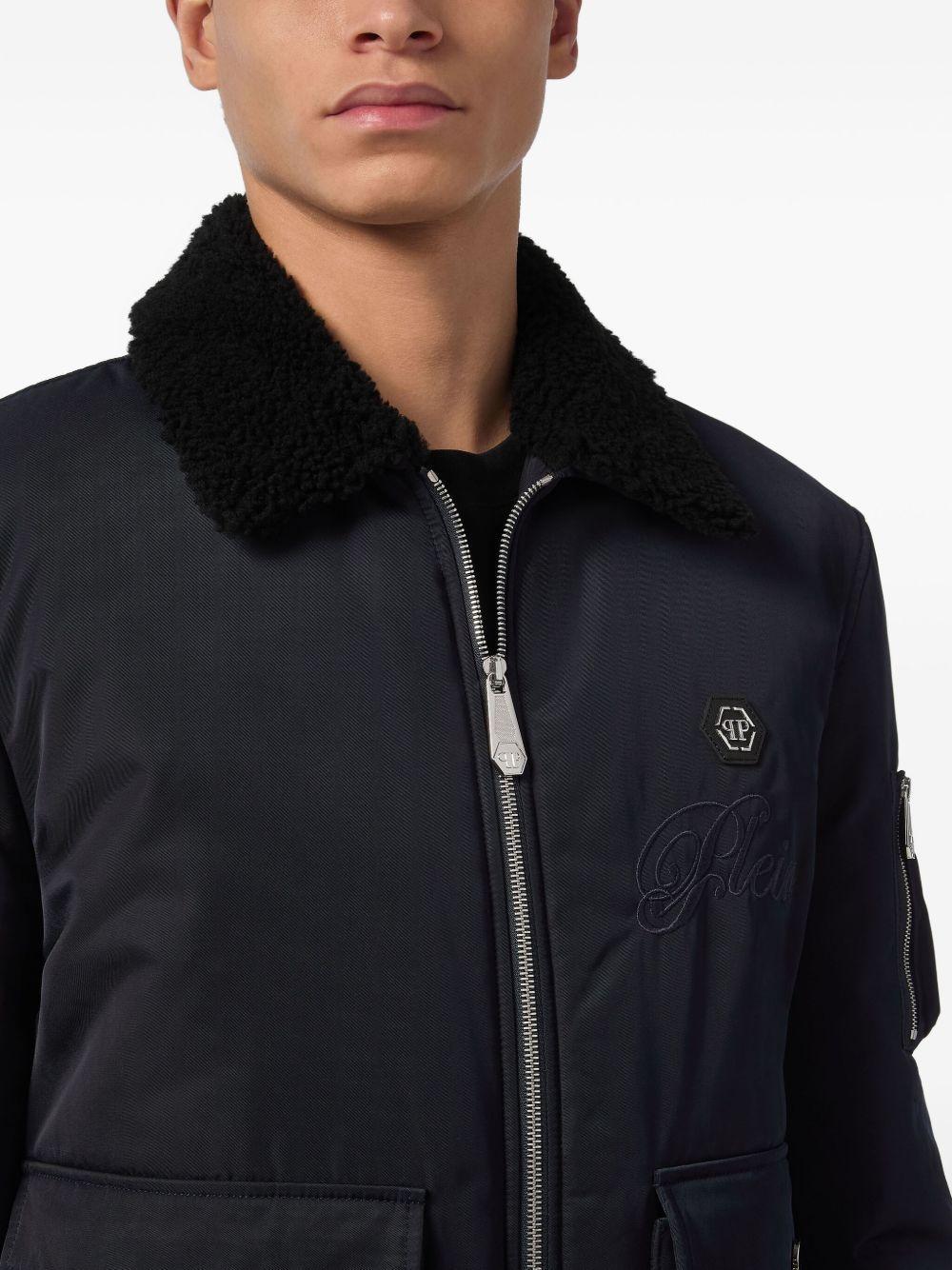 shearling-collar bomber jacket Product Image