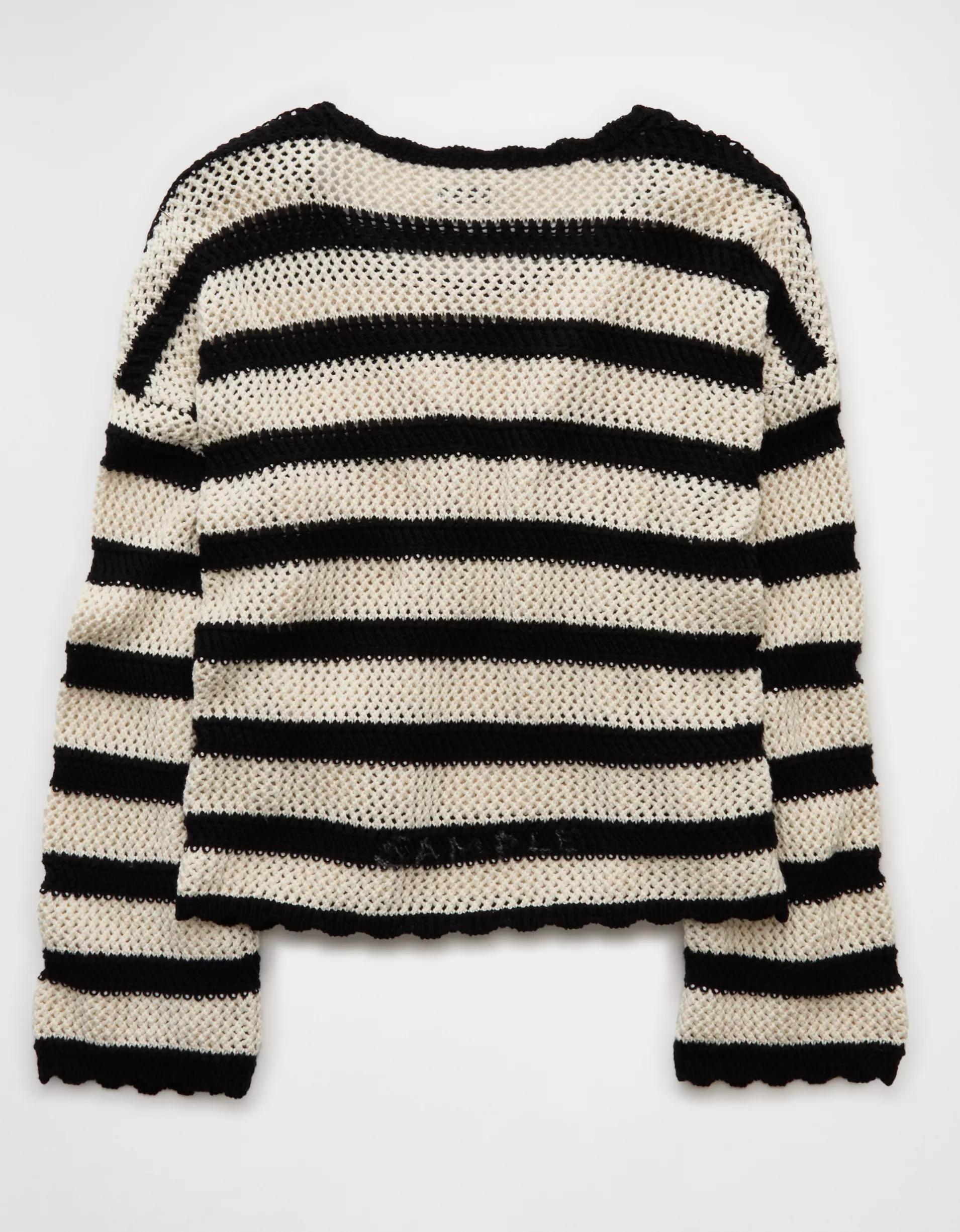 AE Cropped Crochet Sweater Product Image