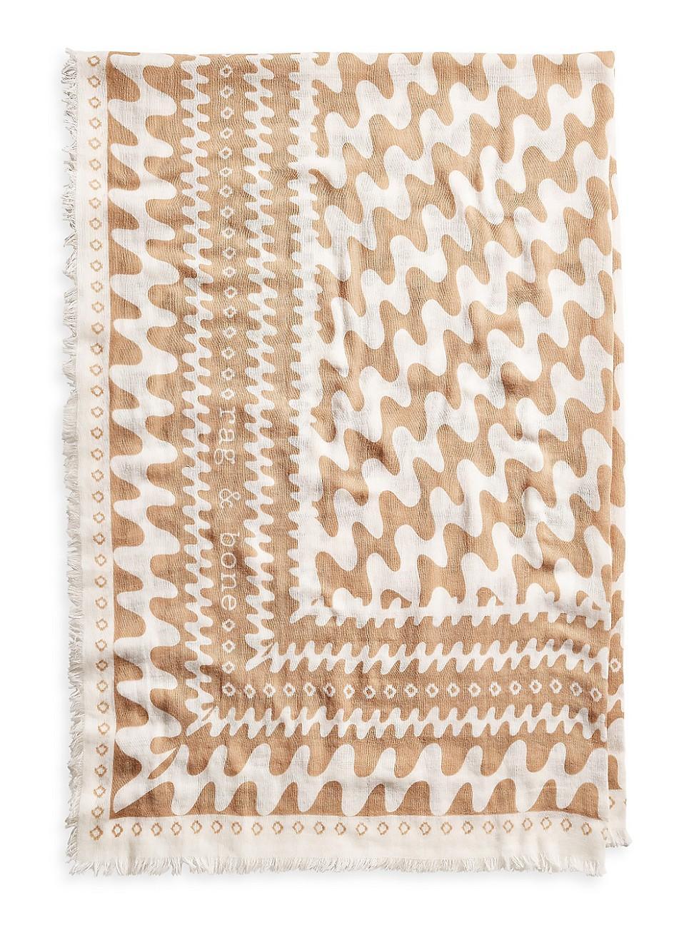 Womens Astra Swiggly Geometric Cotton Scarf Product Image