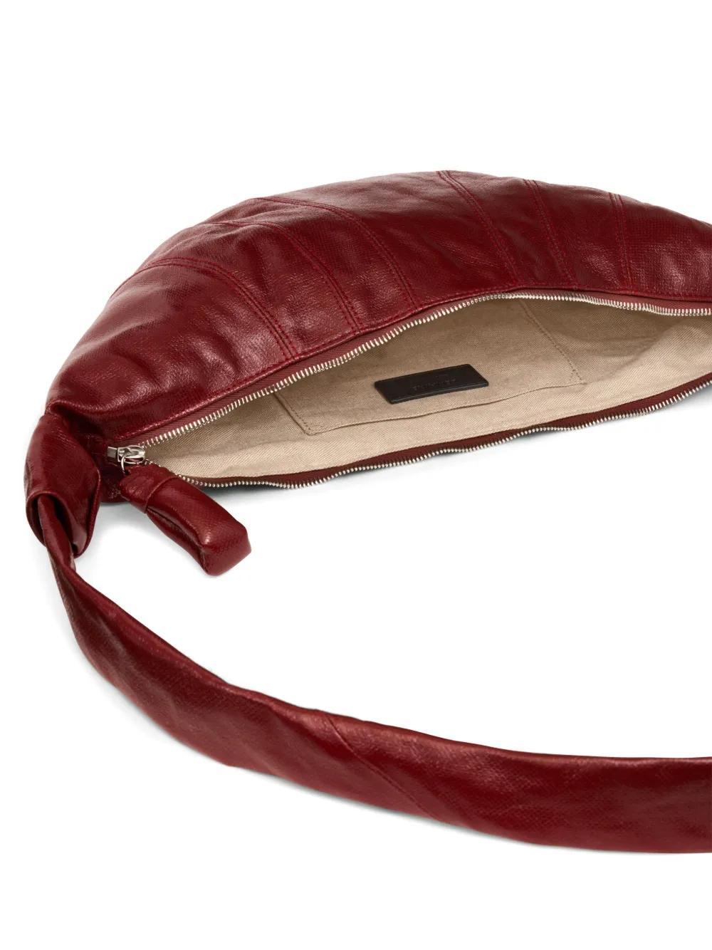 LEMAIRE Medium Croissant Cotton Bag In Red Product Image