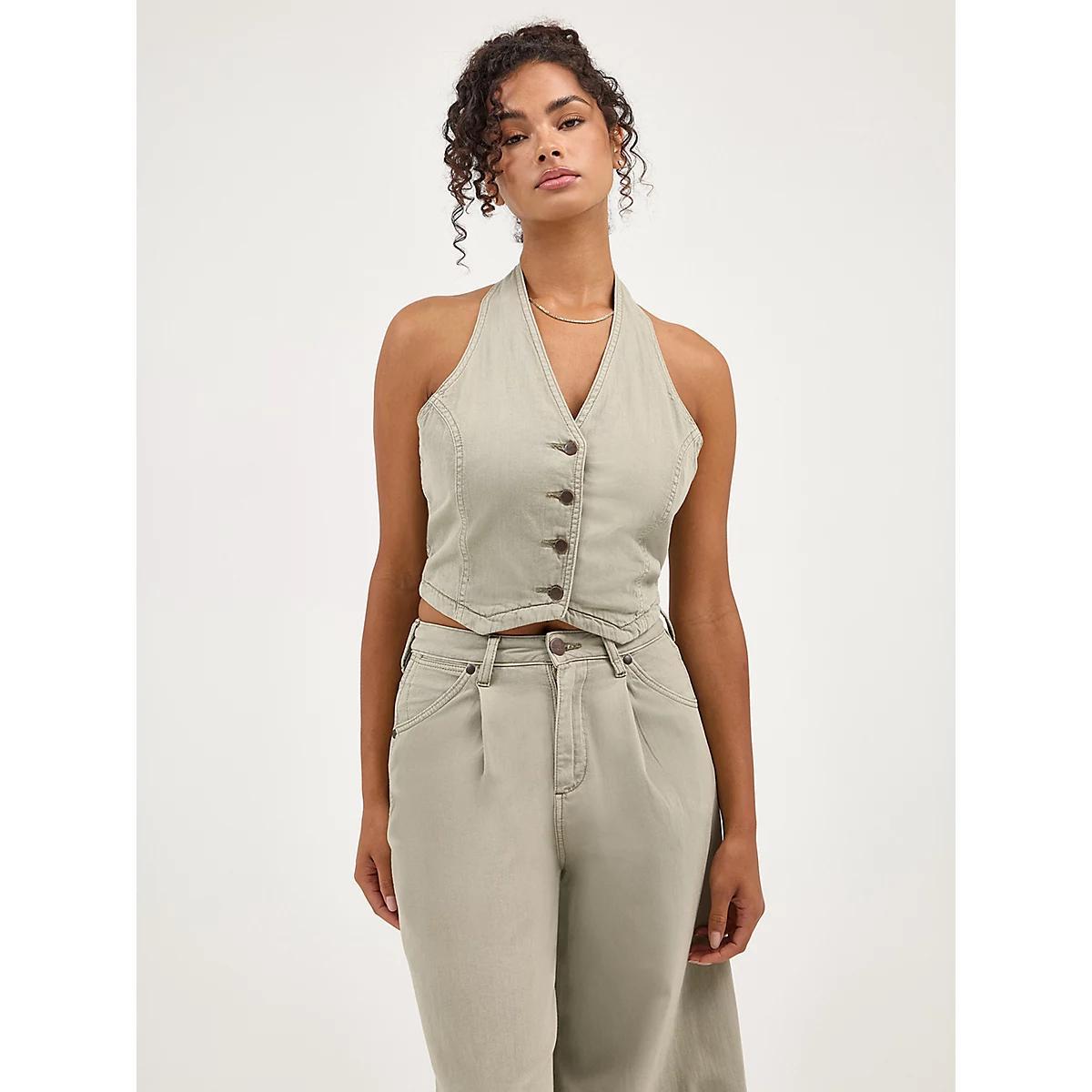 Women's Halter Vest in Tea Product Image