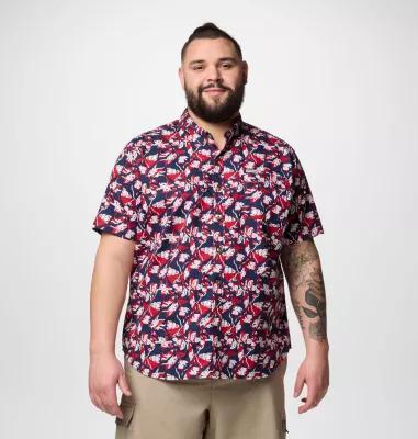 Columbia Mens Rapid Rivers Printed Short Sleeve Shirt Big- Product Image