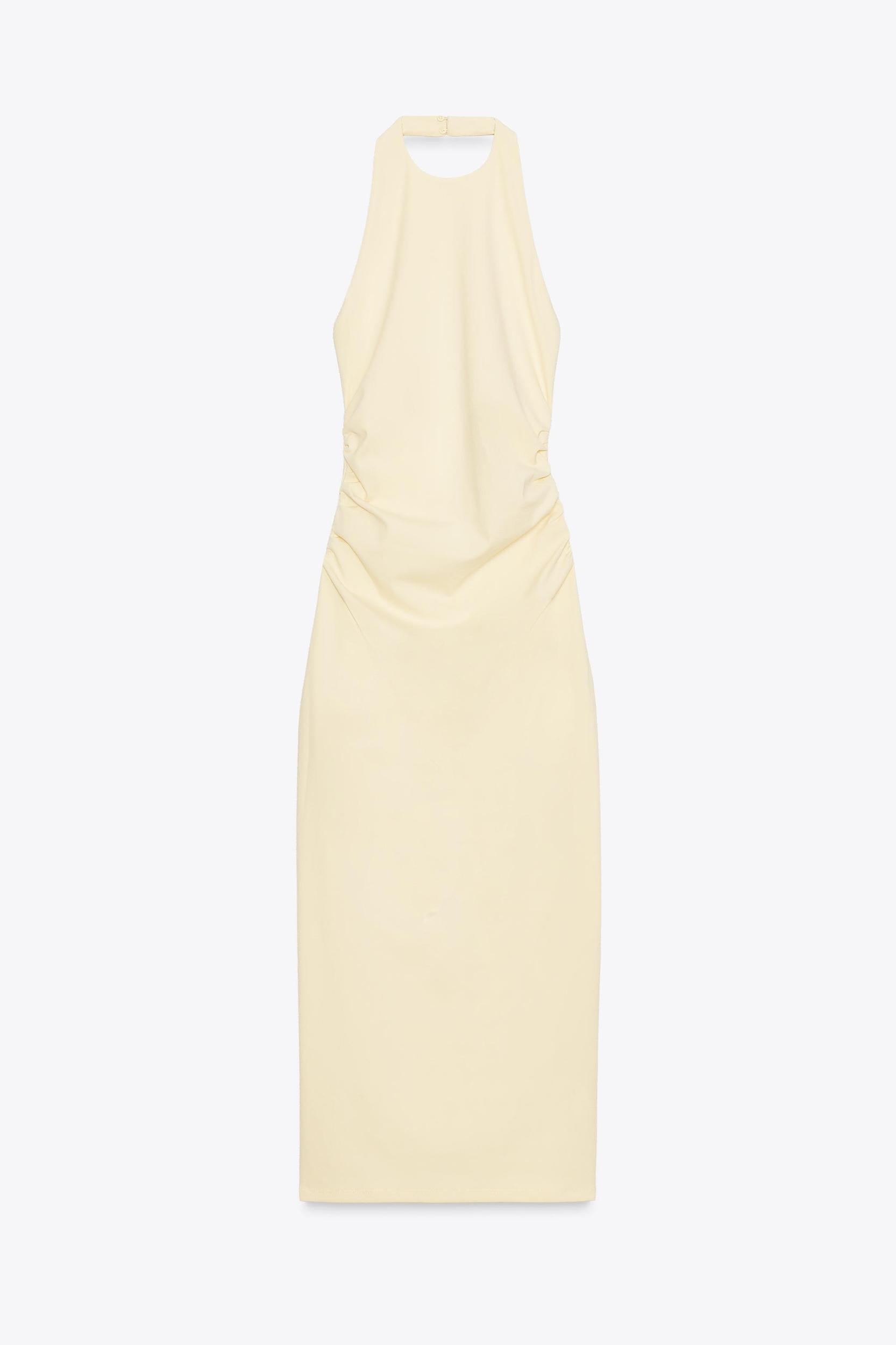 DRAPED HALTER DRESS Product Image
