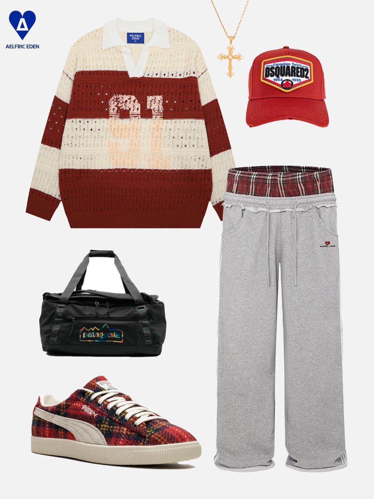 Aelfric Eden Stripe Open Knit Sweater Product Image