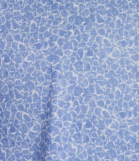 Roundtree & Yorke Performance Short Sleeve Outline Floral Print Polo Shirt Product Image