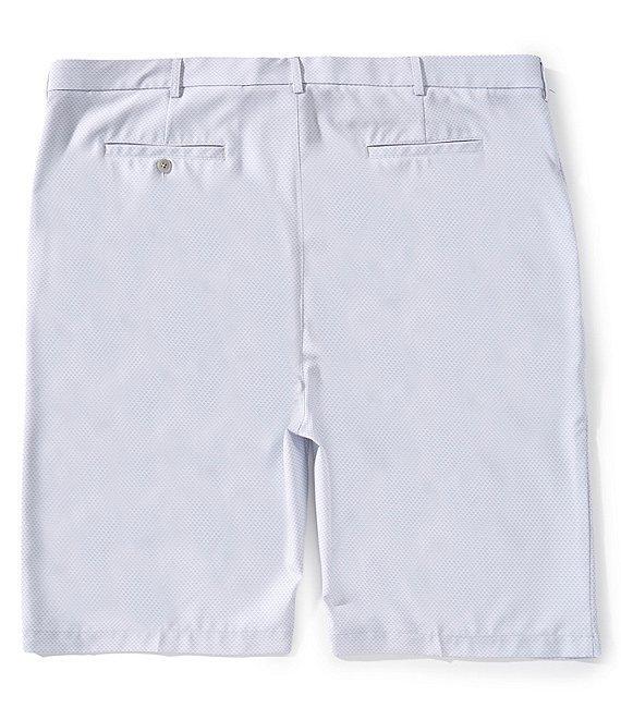 Roundtree & Yorke Big & Tall Performance Classic Fit Flat Front 9#double;-11#double; Tonal Geo Printed Shorts Product Image
