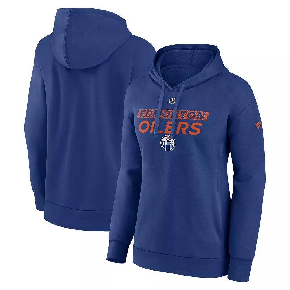 Women's Fanatics Blue Edmonton Oilers Authentic Pro Core Primary Fleece Pullover Hoodie,  Product Image
