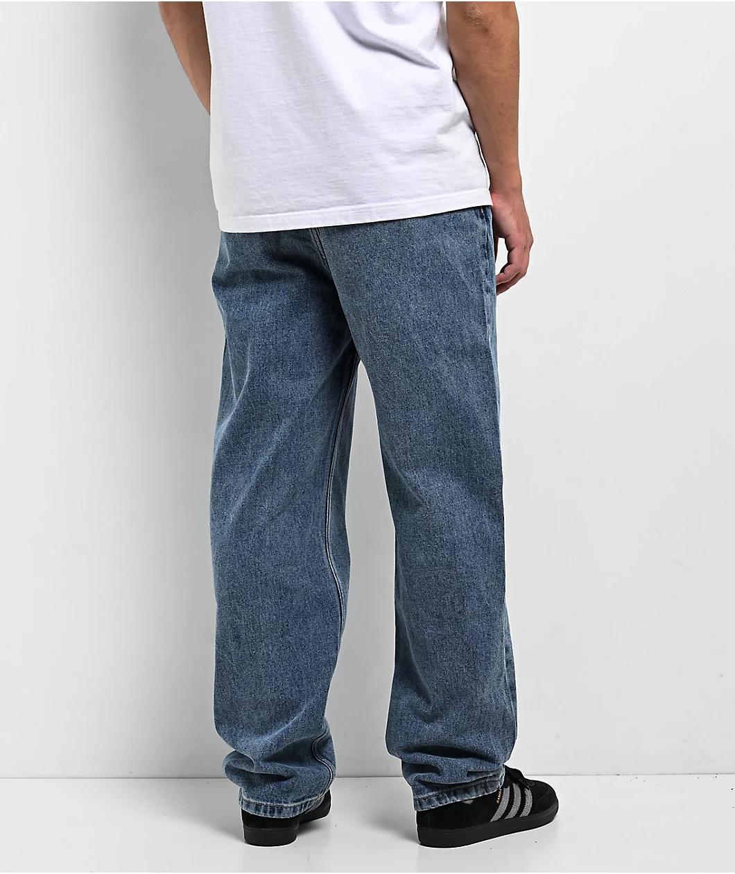 Krooked Eyes Blue Denim Jeans Product Image