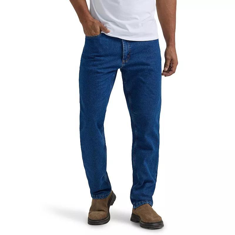 Men's Lee Legendary Relaxed Fit Fleece Lined Straight Leg Jeans, Size: 40X30, Blue Streak Product Image